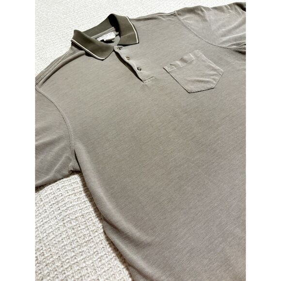 Grand Slam Polo Shirt XL Gray Short Sleeve Cotton Pocket Classic Golf Casual - Picture 4 of 9
